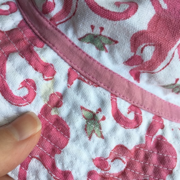 Roller Rabbit girls pink monkey bucket hat kids M - Picture 5 of 6